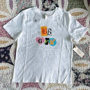 FOREVER 21 White Organic Cotton Graphic Tee NWT Size Small